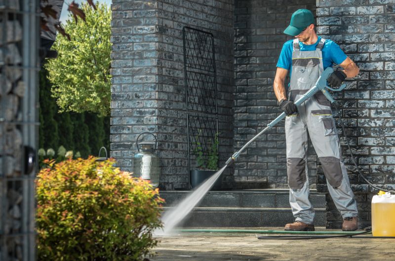 Cleaning outdoor steps professionally